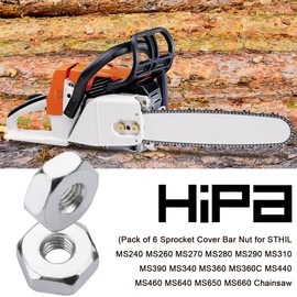 Hipa Sprocket Cover Bar Nut for STHIL MS170 MS180 MS240 MS260 MS270 MS280 MS290 MS310 MS390 MS340 MS360 MS360C MS440 MS460 MS640 MS650 MS660 Series Chainsaw Bar Nut Pack of 6