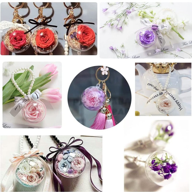 iDopick 20 Pack Clear Plastic Fillable Ornaments Ball, 6cm DIY