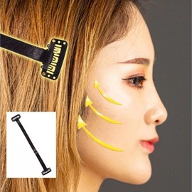 Hair-Tension V-Line Face Lifting Band Clip for Wrinkles Tension Black 10ea