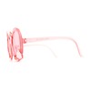 Womens Unicorn Rainbow Cloud Mod Oval Plastic Sunglasses Pink