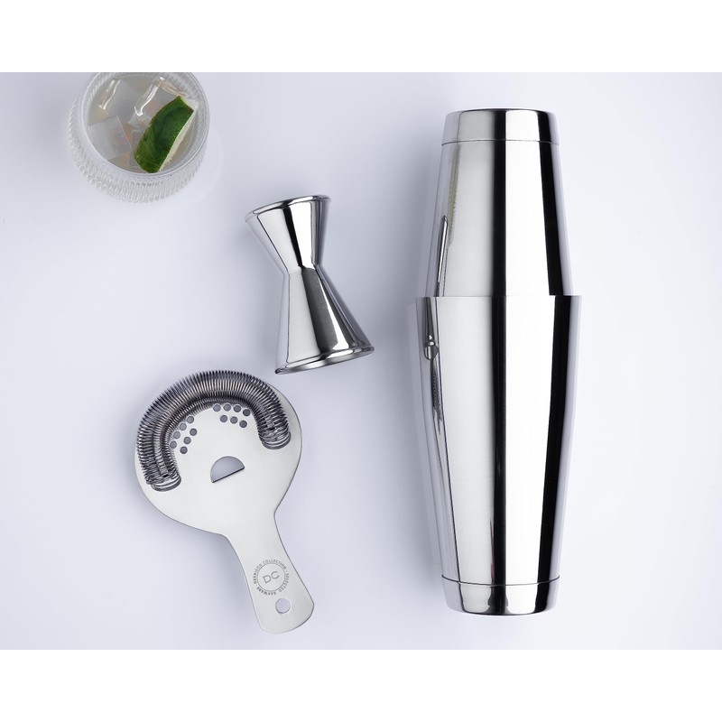 Derrison Heavy Duty Bar Jigger, Stainless Steel Cocktail Measuring Jigger