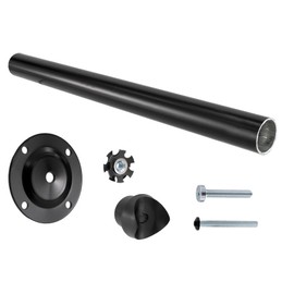 ToughGrade Black RV Ladder Assembly with Tube and Brackets