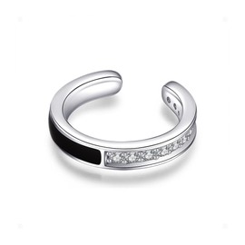 Immobird Ear Cuff 925 Silver Ear Cuff Sparkling Cubic Zirconia Without Ear Hole Earrings for Women Men Girls, Cubic Zirconia, Cubic Zirconia