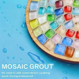 OOTDART Mosaic Crystal Grout, Mosaics Tile Tools, Mosaic Tile Accessories – Essential for Handmade Grouting and Perfect for DIY Craft Projects (Translucent, 4.5oz)