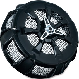 Kuryakyn 9438 Alley Cat Air Cleaner/Filter Cover for 1999-2017 Harley-Davidson Motorcycles, Gloss Black