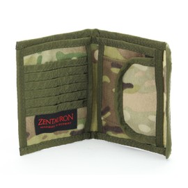 Zentauron EDC Cordura Wallet with Velcro Fastening, Note Compartment, Change Compartment, 6 Card Slots in Camouflage and Military Colours, Made in Germany, multicam, Modern
