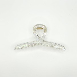 1pc Iridescent Twist Hair Claw Clip – Aurora Acrylic Hair Clamp for Women, Strong Grip, No Damage, Korean Style Accessory for All Hair Types