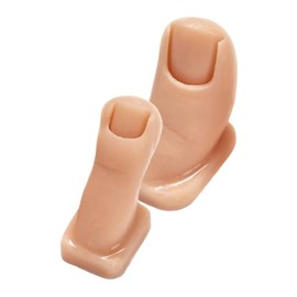 Beaupretty 2 dedos de silicona para practicar el arte de las uñas, modelo de maniquí flexible para uñas acrílicas DIY y dedos postizos versátiles para mejorar las habilidades de las uñas.