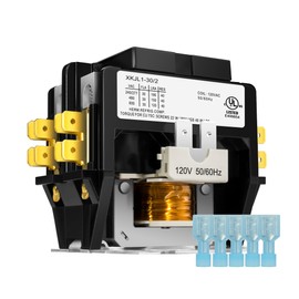 HVAC Motor Contactor, Furnace Replacement Relays, for Air Conditioner, Heat Pump, Refrigeration Systems (2P 30A 120V)