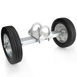 Adjustable Sliding Gate Wheel, 6" Tensioner Set with Mounting Bracket and U-Bolts - Premium Gate Accessory for Smooth Operation, Rubber Wheels for Metal Tube Gates and Driveway Gates