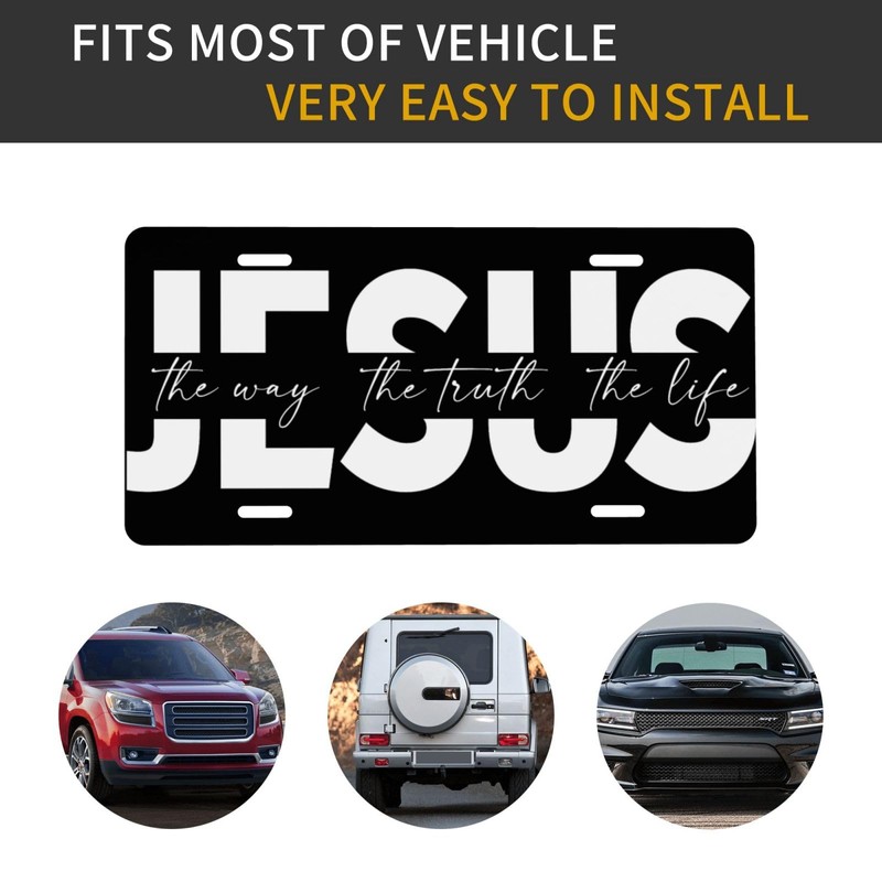 Way Truth Life Jesus Front License Plate 6" * 12"