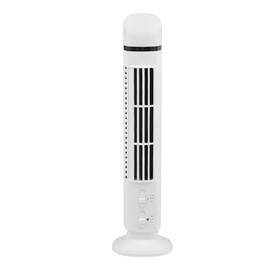 Vertical Electric Fan Bladeless USB Power Supply Multifunctional Stand Up Cooling Fan for Home with Light White Color