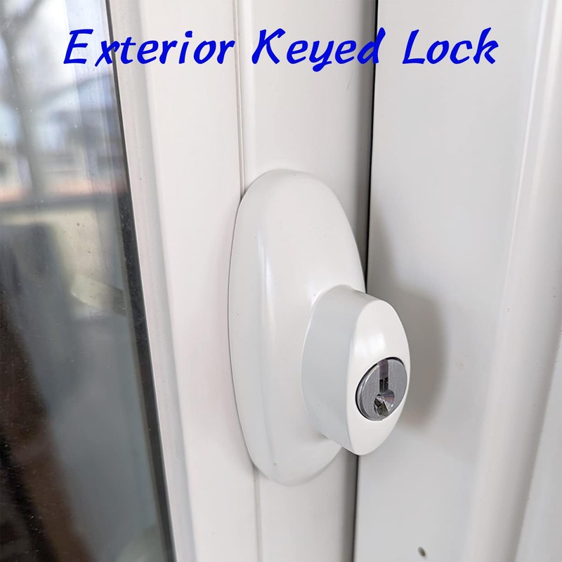 Gliding Patio Door Keyed Lock Assembly & Thumb Latch Compatible