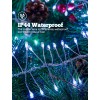 Minetom 240 Led White Solar String Lights 19.6 Feet Waterproof
