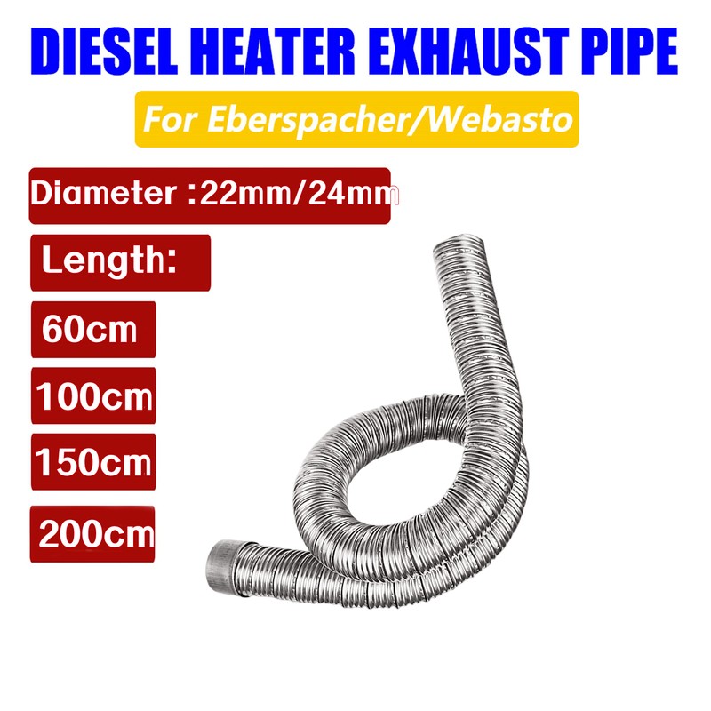 1Pack Inner Diameter 24mm Dual-layer Heater Exhaust Pipe Air Diesel