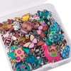Cheriswelry 110 Pieces Printed Alloy Enamel Links Cat Butterfly Heart