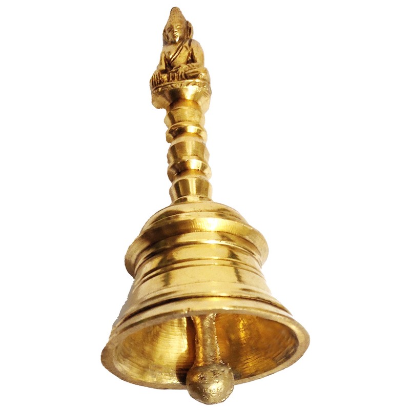 Purpledip 12047 Brass Bell Lord Buddha