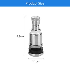 ZMDMAH 8pcs Car Valves, Silver Tyre Valve, Metal Valves for Alloy Wheels, Car Tyre Valves, Car Valves, Tyre Valves, Universal Wheel Valves, 11.3 mm