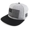 Trendy Apparel Shop Oversized USA Flag Embroidered Structured Flatbill Snapback