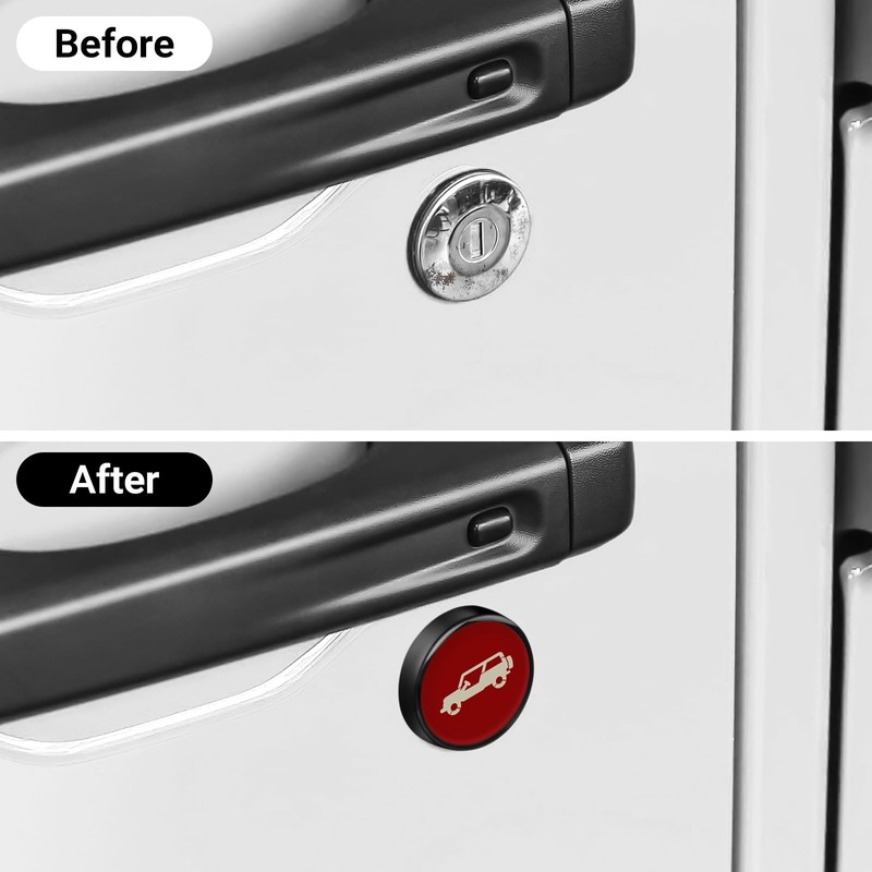 smnuxwm 3PCS Strong Magnetic Keyhole Covers for Jeep Wrangler JL