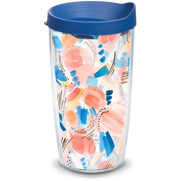 Tervis Yao Cheng - Sand and Sea Made in USA Double Walled Insulated Tumbler Travel Cup Keeps Drinks Cold & Hot, 16oz, Classic