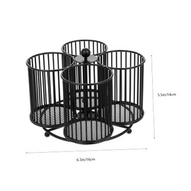 OHPHCALL Desk Pen Cup Sliding Design Office Pencil Holder Metal Makeup Brush Storage Organizer