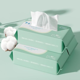 (100% Cotton) Natural Cotton Disposable Face Towels, Thick, For Sensitive Skin, Lint Free Face Paper, Facial Wash, Cleansing Towel, Instant Moisture Absorption, For Both Wet and Dry Use, Soft Touch