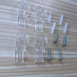 STOBAZA 30pcs Transparent Curtain Hooks Roller Blind Safety Chain Retainer Clips for Easy Installation and Secure Fixation of Curtain Chains