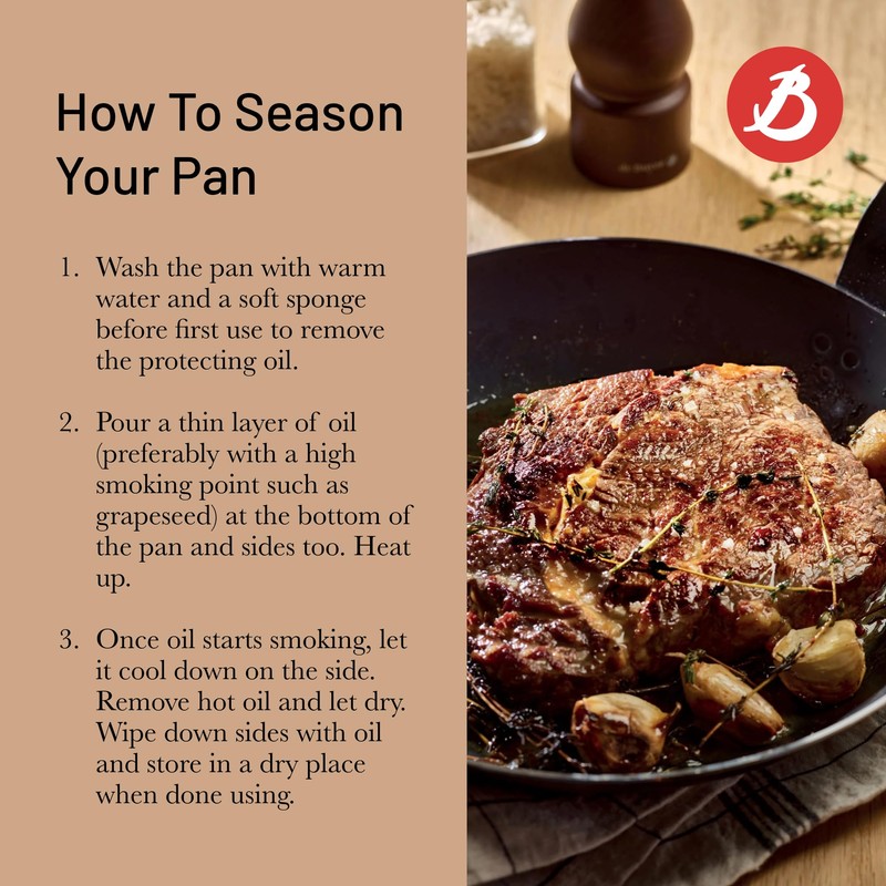 de Buyer - Blue Carbon Steel Fry Pan 2mm Thick