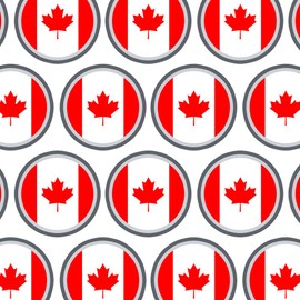 GRAPHICS & MORE Premium Gift Wrap Wrapping Paper Roll Country National Flag A-C - Canada National Country Flag