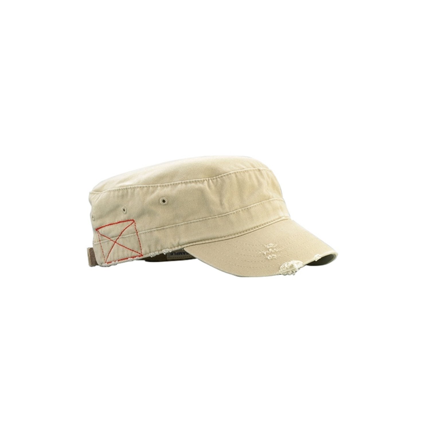 G Men's Castro Style Enzyme Washed Cotton Twill Army Cap (Khaki ...