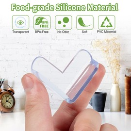 24 Pack Corner Protector for Baby: Baby Proofing Safety Corner Clear Furniture Tablet Corner Protection| Protectors Guards, Baby Proof Bumper & Cushion to Cover Sharp Furniture & Table Edges(L Shape)