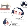 DOGWONG Cotton Dog Collar with Bow Deep Blue Pet Collar
