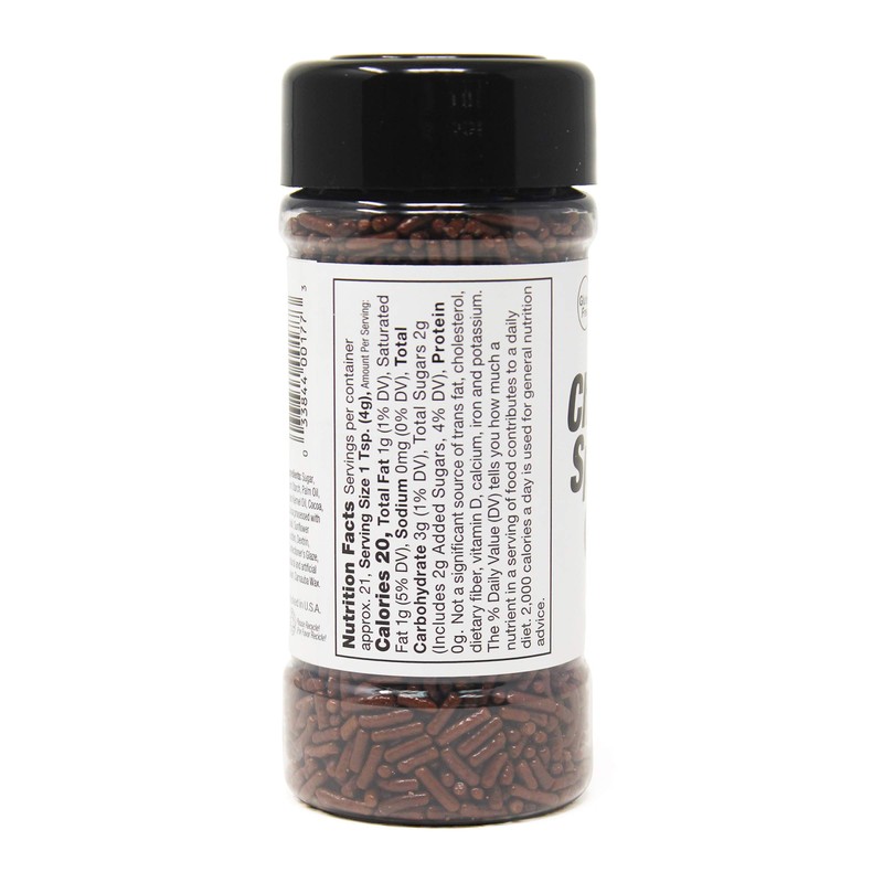 Badia Chocolate Sprinkles, 3 Oz (Pack Of 8)