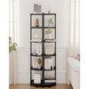 Hzuaneri Corner Shelf Stand, Corner Bookshelf, Storage Standing Shelf Unit