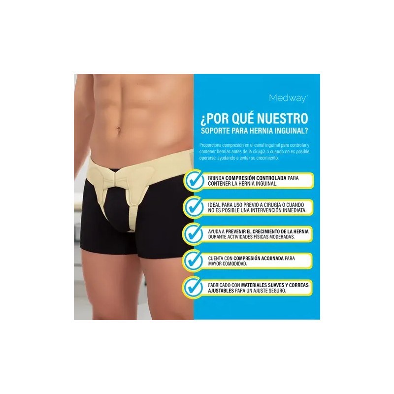 Medway Faja para Hernia Inguinal Bilateral para Hombre | Soporte