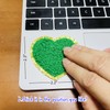 8 PCS 2.2 inch Chrome Heart Patches，Self Adhesive Chenille Patches