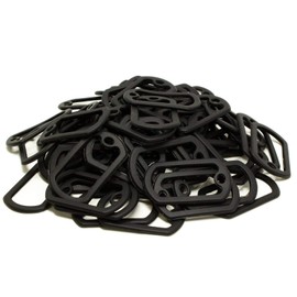 Bulk Military GI Dog Tag Silencer Rubber Silicone Cover, Black, 50 pc