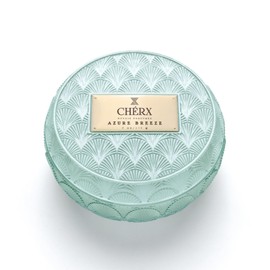 CHERX%100 Soy Wax Candles, 20-25 Hours Burn Time, Natural Essential Oils, Decorative Wedding Candles (Bowl, Azure Breeze)