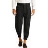 Lars Amadeus Black Cropped Pants for Men's Solid Color Double