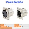 Xiatiaosann XLR 3 Pin Female Audio Adapter Connector XLR 3