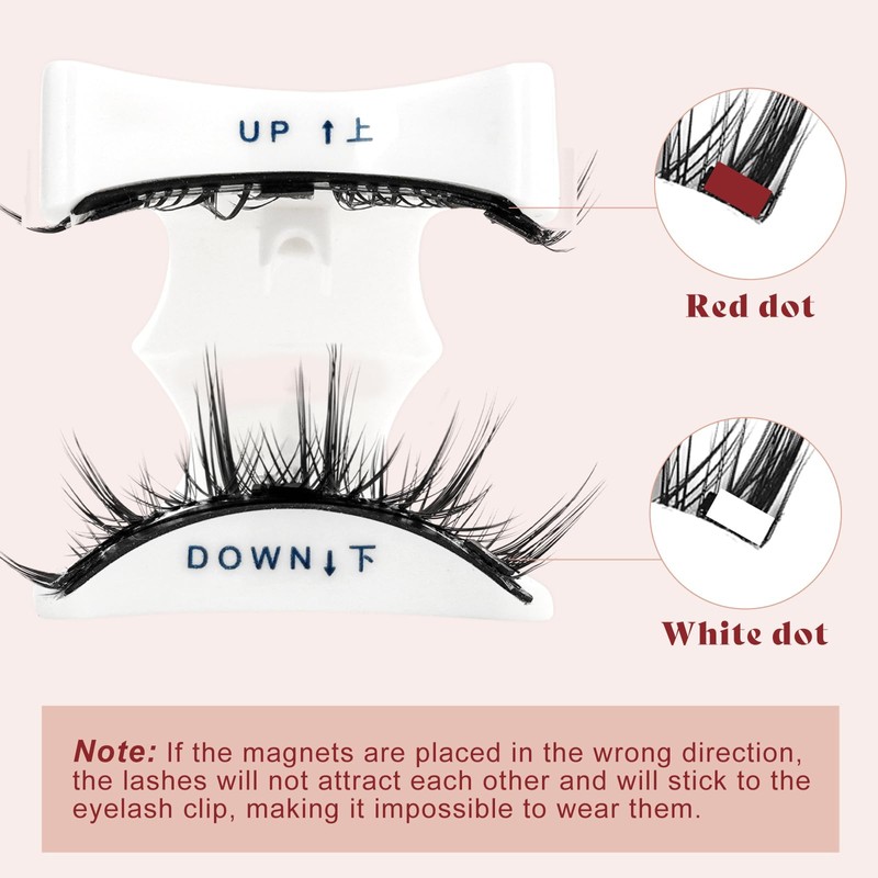 Higu clace Magnetic Eyelashes with Applicator Soft Magnetic Lashes Natural