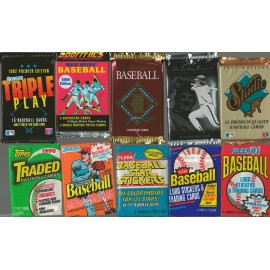 Huge lot of 55-60 unopened baseball cards in packs!