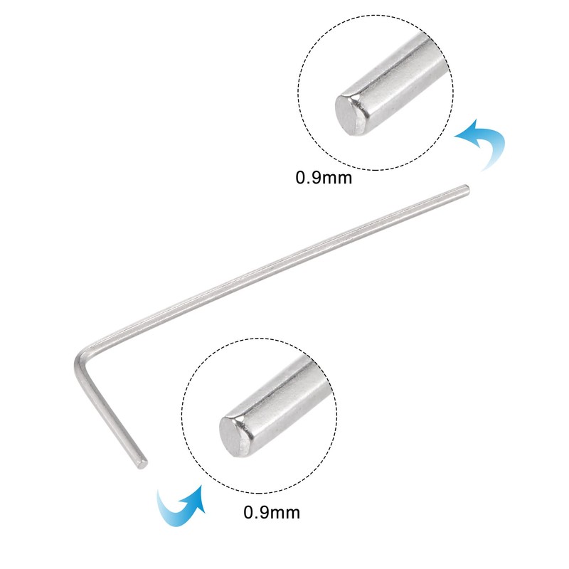 sourcing map 0.9mm Hex Key Wrench, L Shaped CR-V Repairing