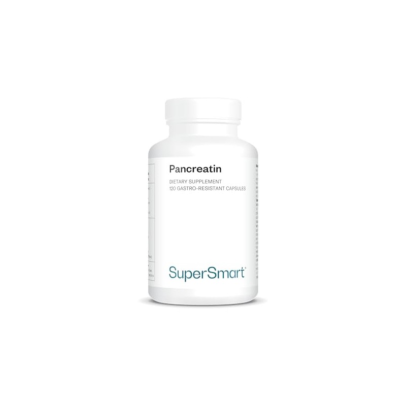 Supersmart - Pancreatin - Contains Synergistic Digestive Enzymes - Helps