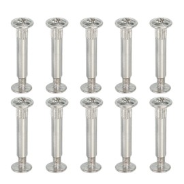 PATIKIL Binding Screw Posts, 10 Set Screw Posts Fit for 3/16"(5mm) Hole Dia Female M5 x 25mm Carbon Steel Binding Bolts Nut for Leather Scrapbook DIY