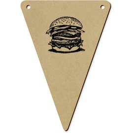 Azeeda 5 x 140mm 'Stacked Burger' Bunting Pennants/Flags (BN00084570)