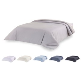 Todocama Microfibre duvet cover for extra soft feel (light grey, for beds 80/90-150 x 220 cm).