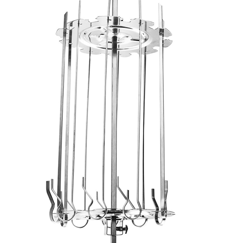BBQ Roaster Rotisserie Skewers Needle Cage Oven Kebab Grill Stainless