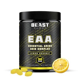 Beast Pharm Beast Pharm EAA Amino Acids, 30 Servings Enhanced BCAA Powder | Lemon Sherbet